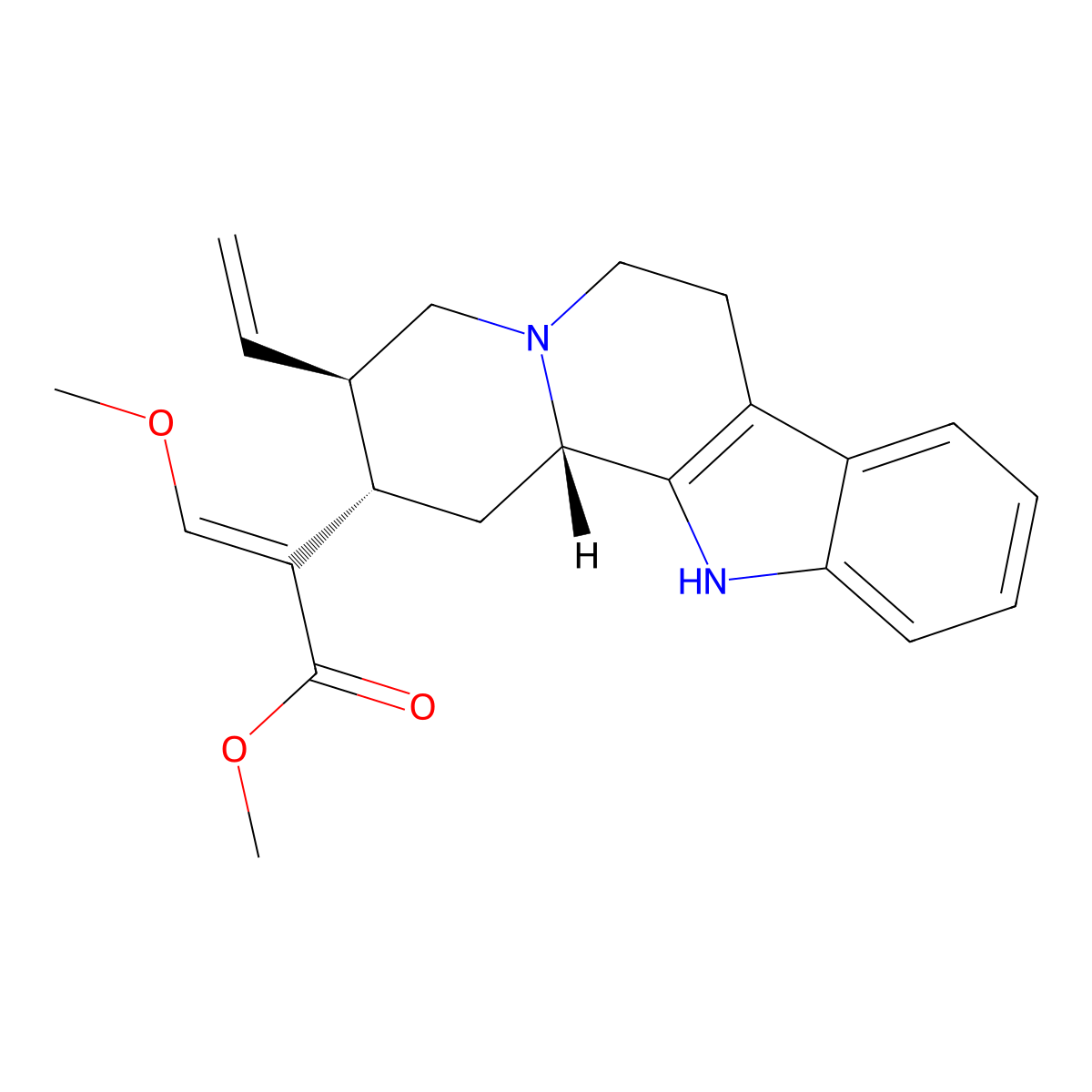 Corynantheine molecular structure, CAS 18904-54-6