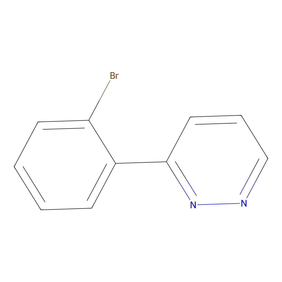 3-(2-Bromophenyl)pyridazine molecular structure, CAS 1890415-35-6