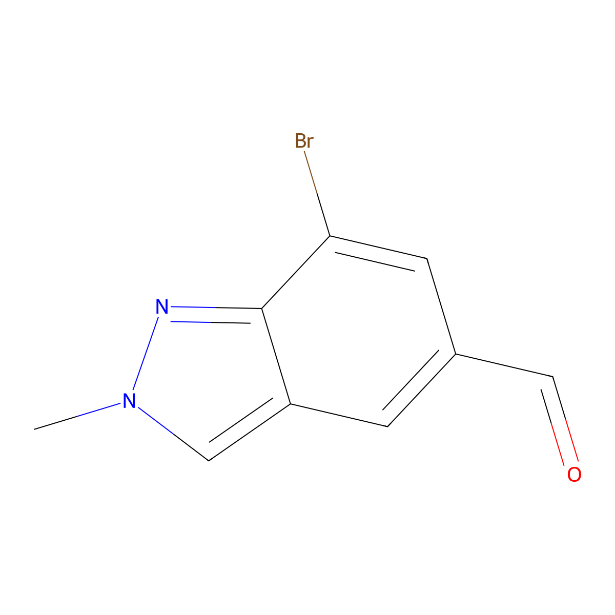 7-Bromo-2-methylindazole-5-carbaldehyde molecular structure, CAS 1890416-53-1