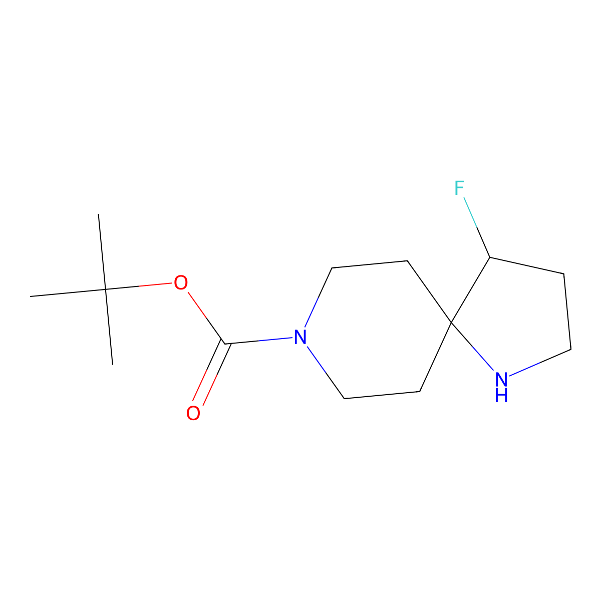 tert-Butyl 4-fluoro-1,8-diazaspiro[4.5]decane-8-carboxylate molecular structure, CAS 1890440-78-4