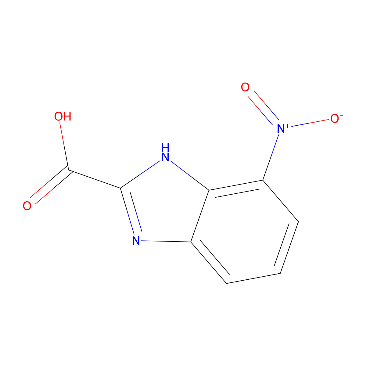 4-Nitro-1H-benzimidazole-2-carboxylic acid molecular structure, CAS 189045-24-7
