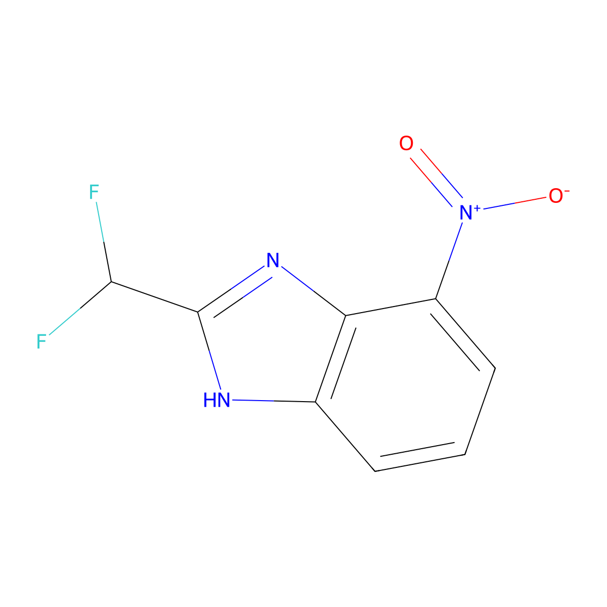 2-(Difluoromethyl)-4-nitro-1H-benzimidazole molecular structure, CAS 189045-39-4