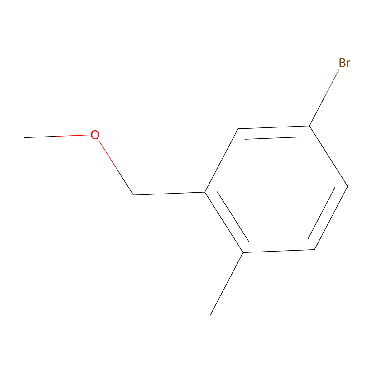 4-Bromo-2-(methoxymethyl)-1-methylbenzene molecular structure, CAS 1890454-27-9