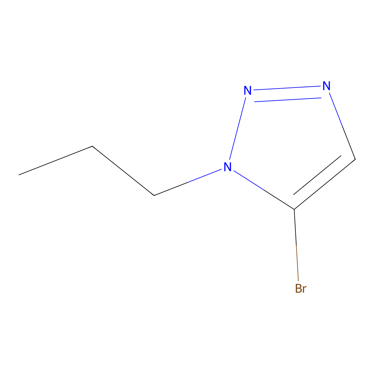 5-bromo-1-propyl-1H-1,2,3-triazole molecular structure, CAS 1890489-46-9