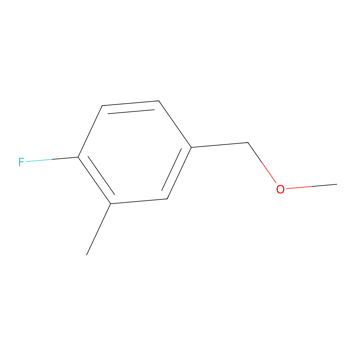 1-Fluoro-4-(methoxymethyl)-2-methylbenzene molecular structure, CAS 1890507-34-2