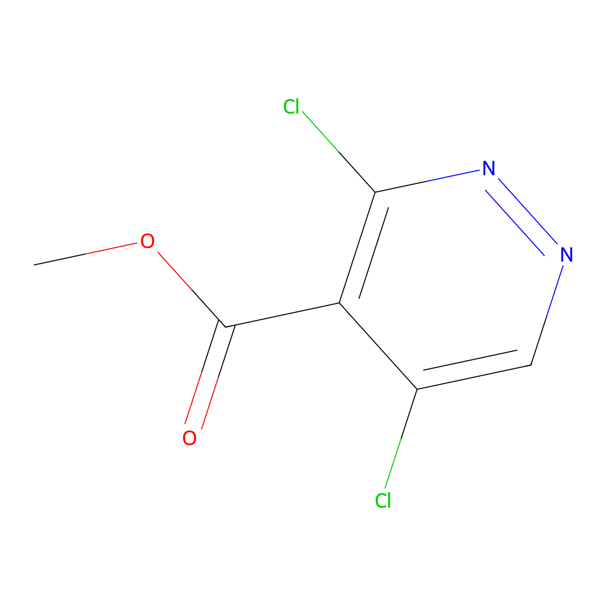 Methyl 3,5-dichloropyridazine-4-carboxylate molecular structure, CAS 1890539-27-1