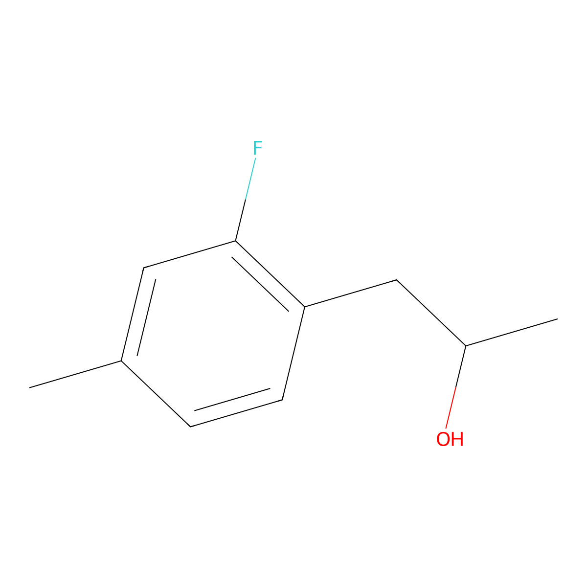 1-(2-Fluoro-4-methylphenyl)propan-2-ol molecular structure, CAS 1890541-95-3