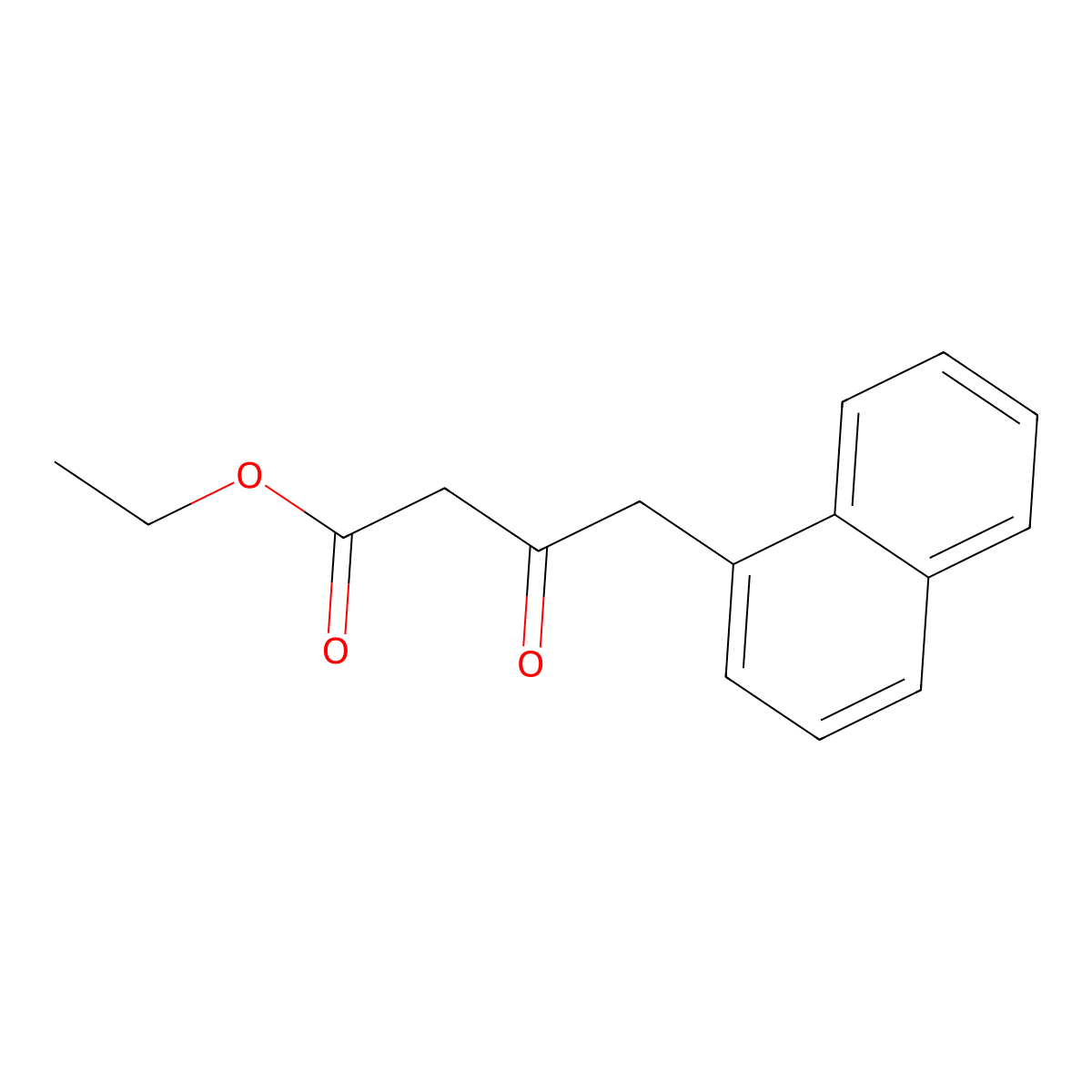 Ethyl 4-(naphthalen-1-yl)-3-oxobutanoate molecular structure, CAS 189057-82-7