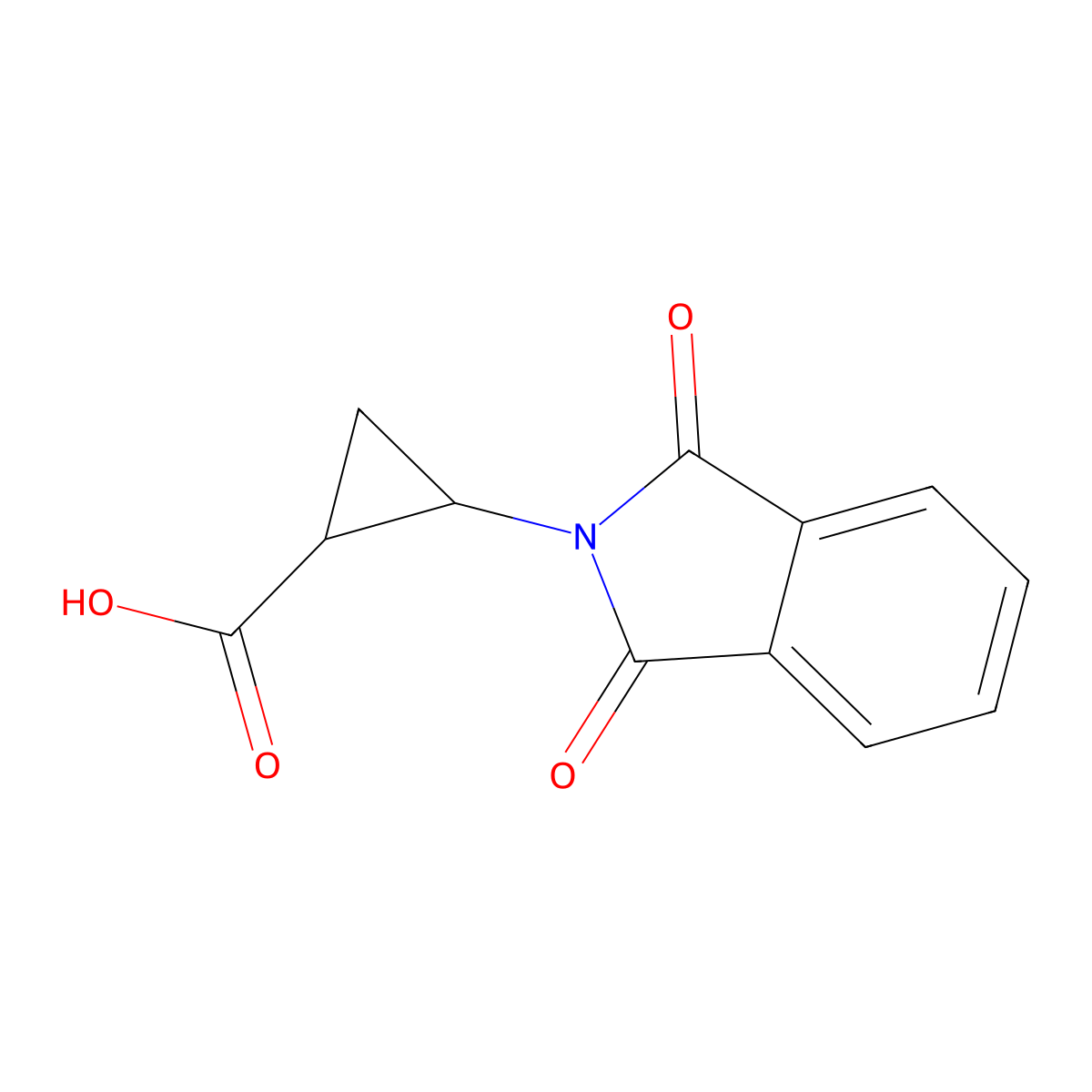2-(1,3-dioxo-2,3-dihydro-1H-isoindol-2-yl)cyclopropane-1-carboxylic acid molecular structure, CAS 1890573-14-4