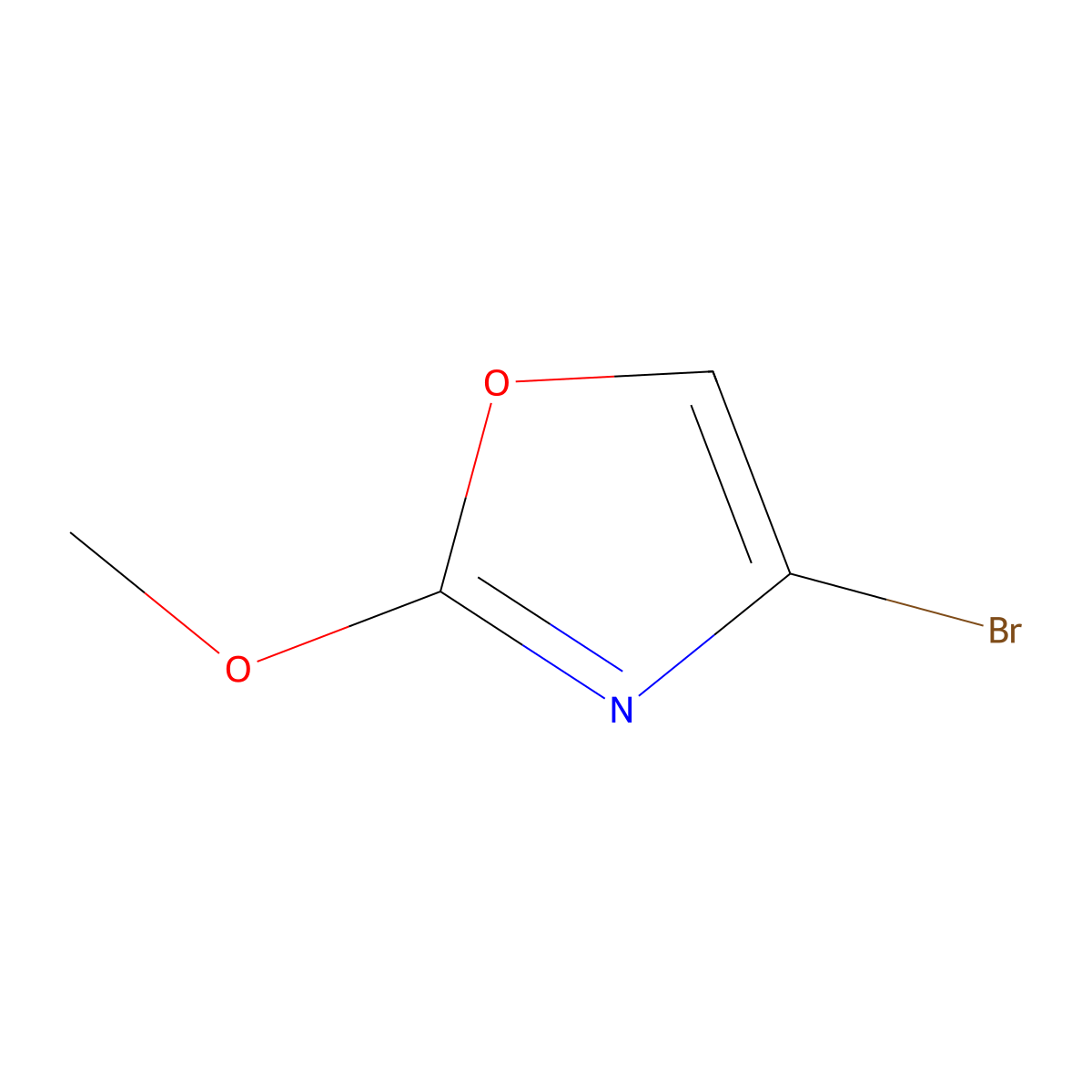 4-Bromo-2-methoxyoxazole molecular structure, CAS 1890586-59-0