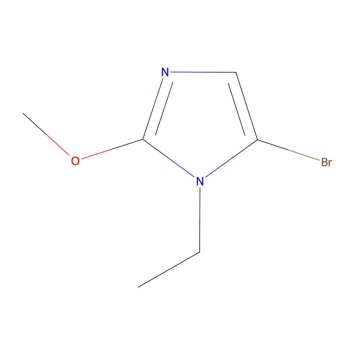 5-bromo-1-ethyl-2-methoxy-1H-imidazole molecular structure, CAS 1890589-76-0