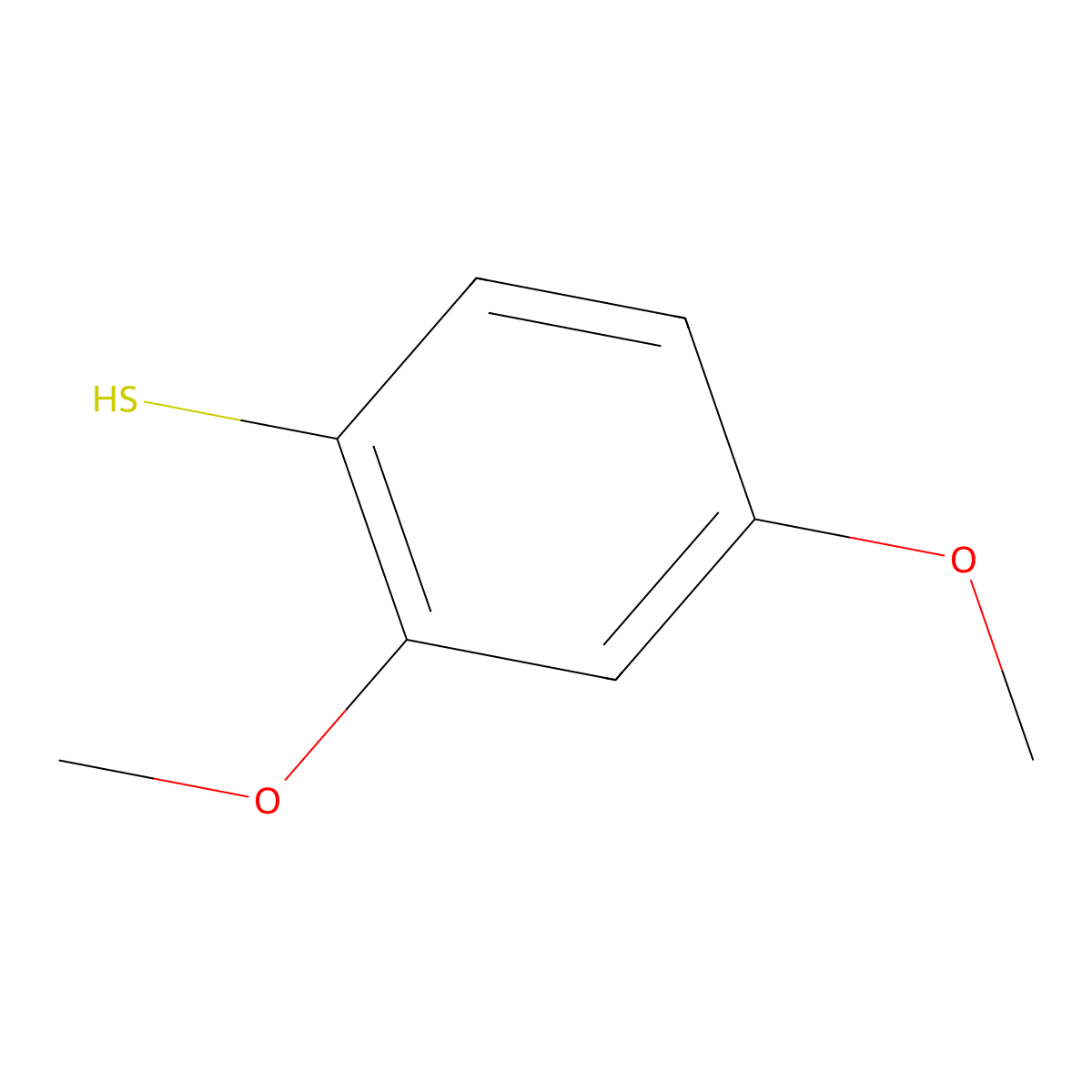 2,4-Dimethoxybenzenethiol molecular structure, CAS 18906-37-1