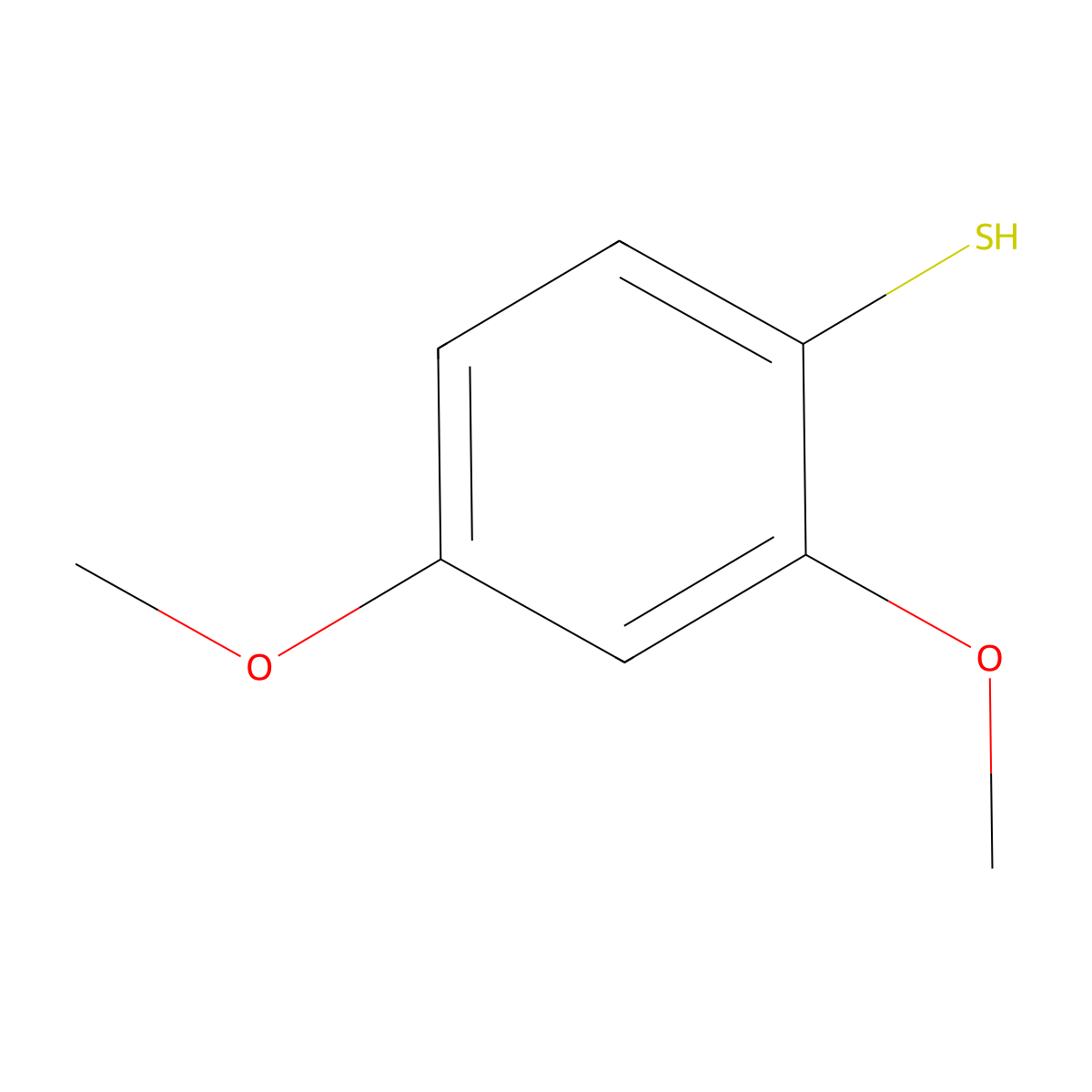 2,4-Dimethoxybenzenethiol molecular structure, CAS 18906-37-1