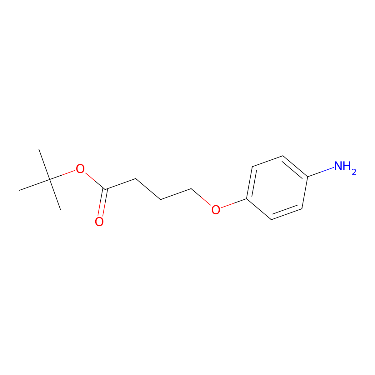 Tert-butyl 4-(4-aminophenoxy)butanoate molecular structure, CAS 189063-07-8