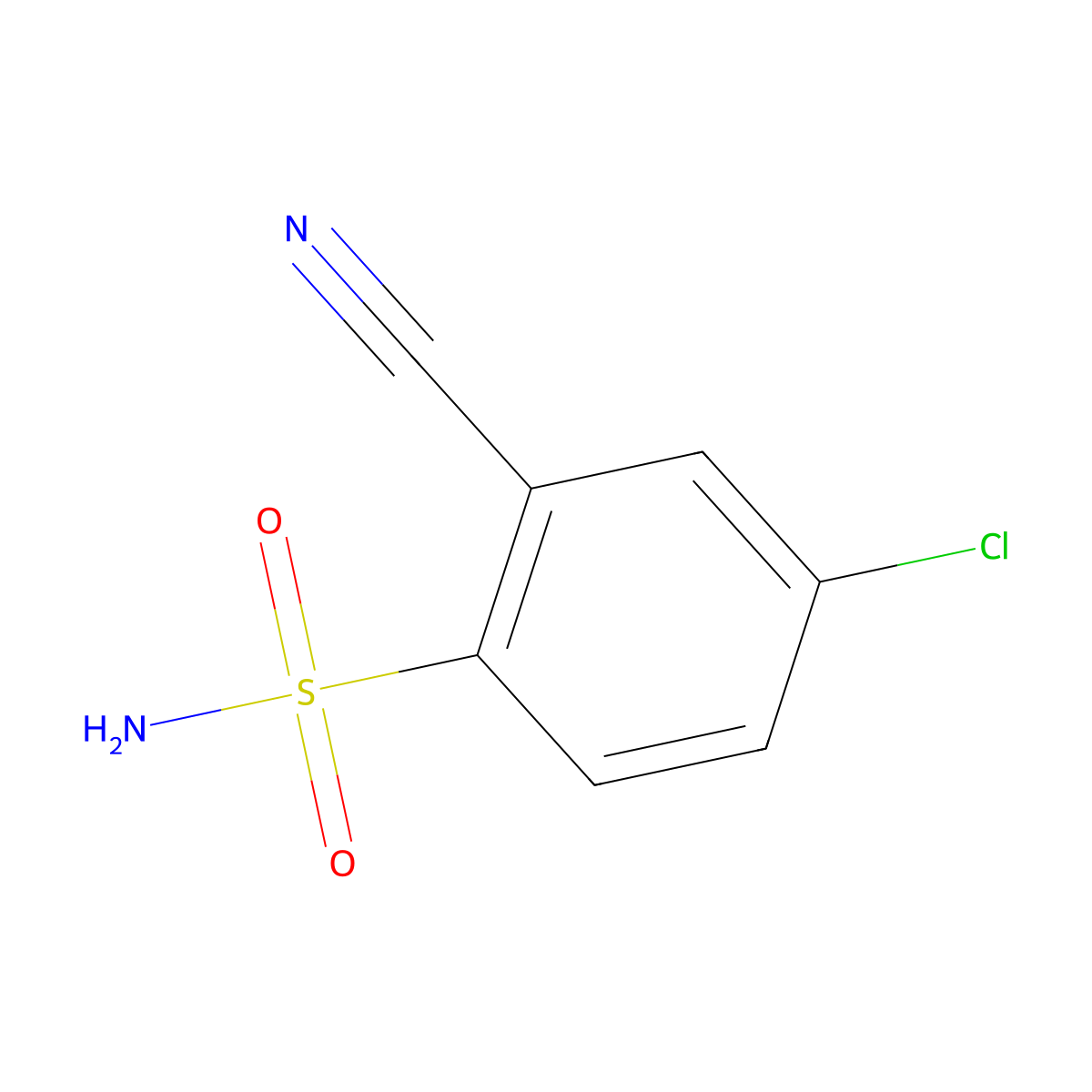 4-Chloro-2-cyanobenzene-1-sulfonamide molecular structure, CAS 189063-46-5