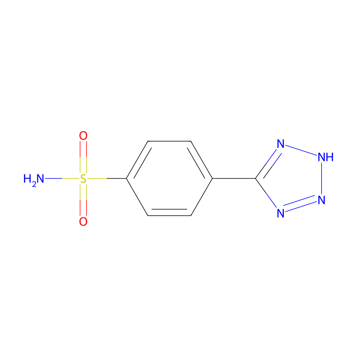 4-(2H-Tetrazol-5-yl)benzenesulfonamide molecular structure, CAS 189063-54-5