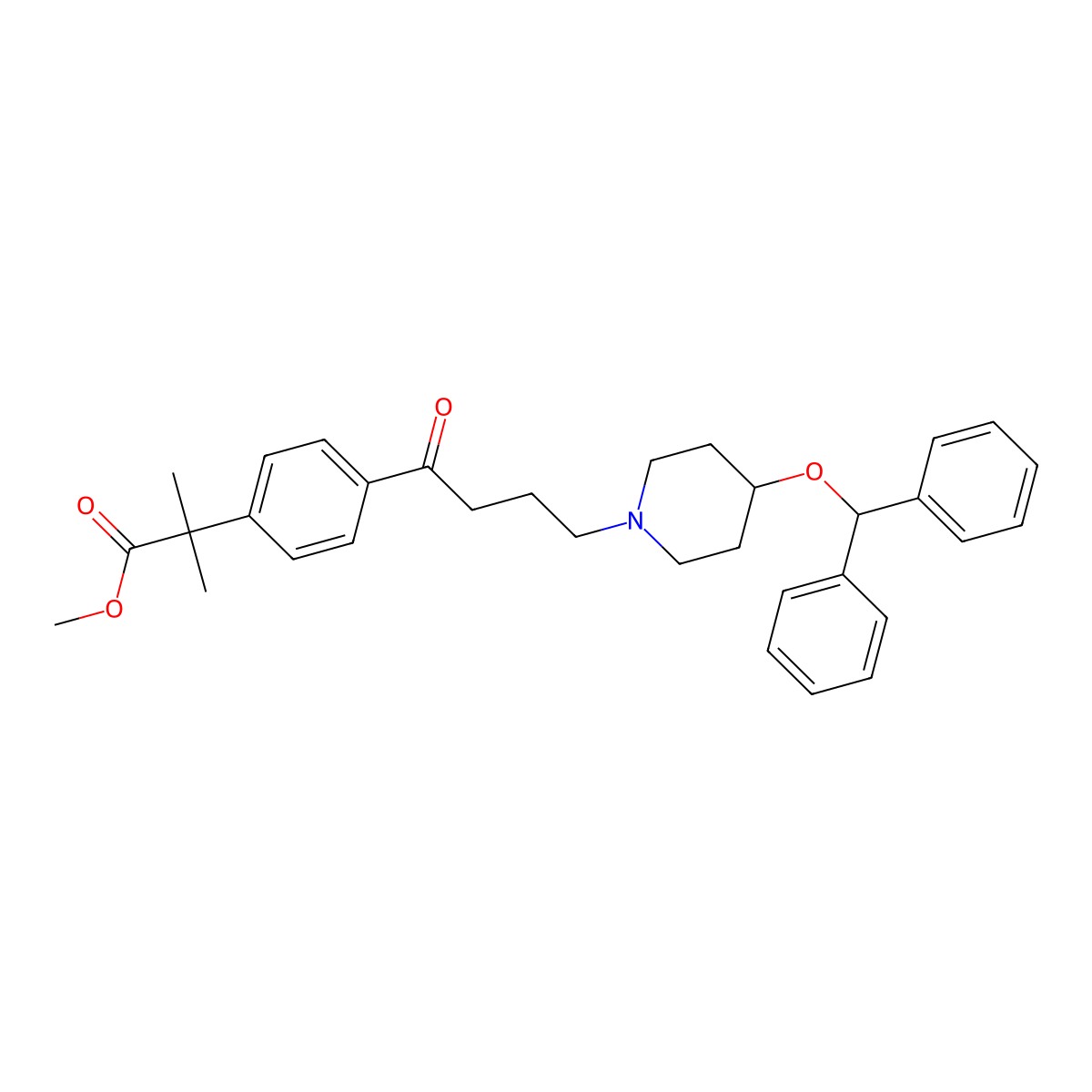 Carebastine Methyl Ester molecular structure, CAS 189064-48-0
