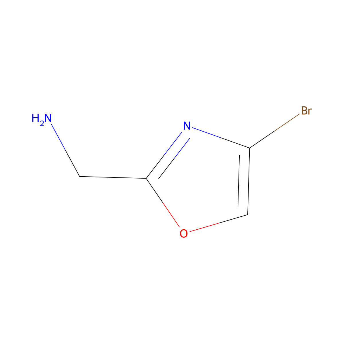 C-(4-Bromo-oxazol-2-yl)-methylamine molecular structure, CAS 1890647-35-4