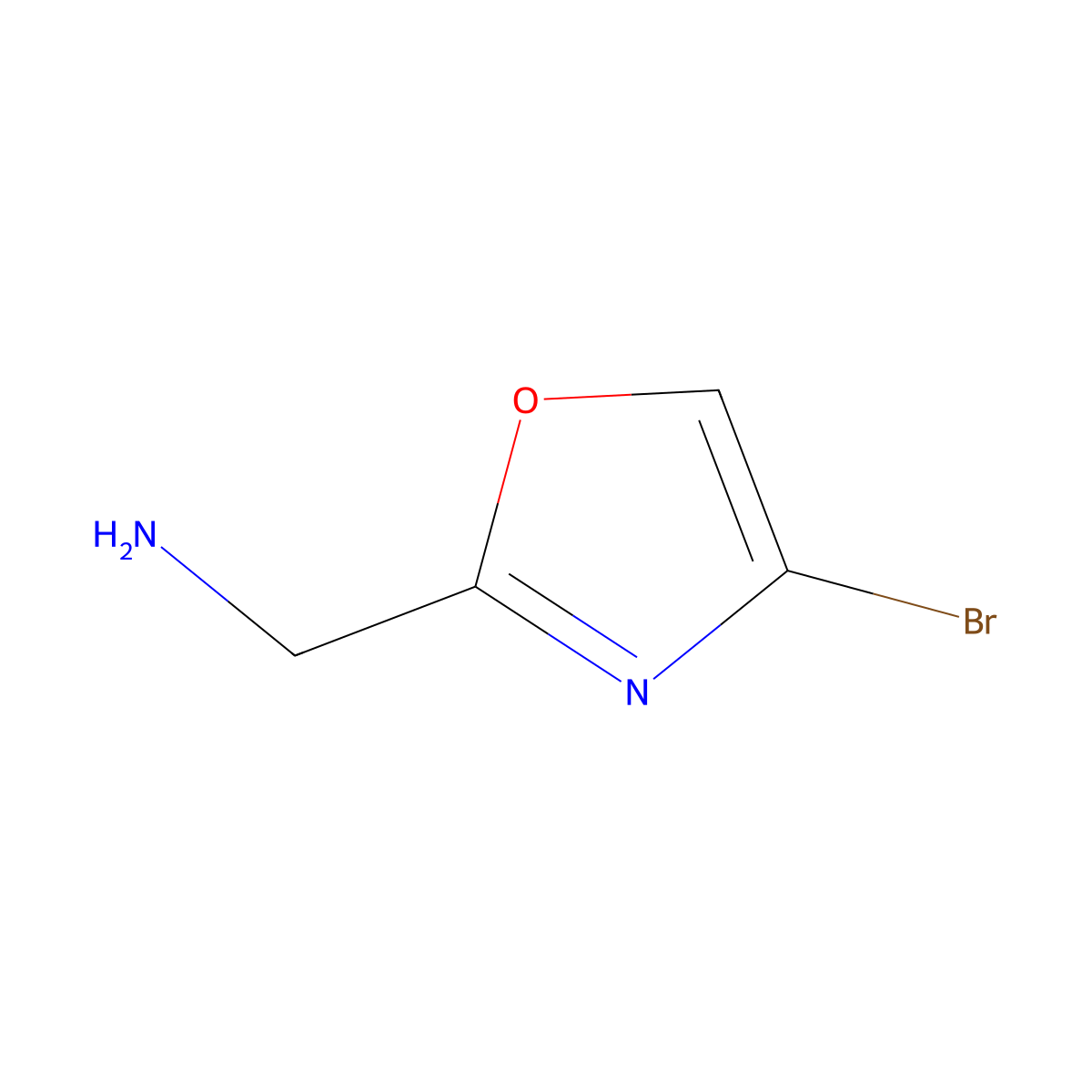 C-(4-Bromo-oxazol-2-yl)-methylamine molecular structure, CAS 1890647-35-4