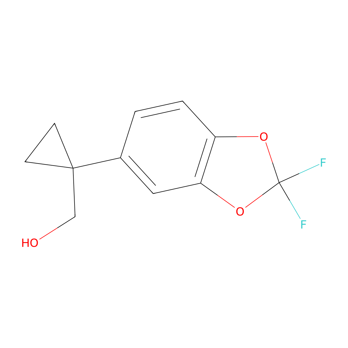 (1-(2,2-Difluorobenzo[d][1,3]dioxol-5-yl)cyclopropyl)methanol molecular structure, CAS 1890666-12-2
