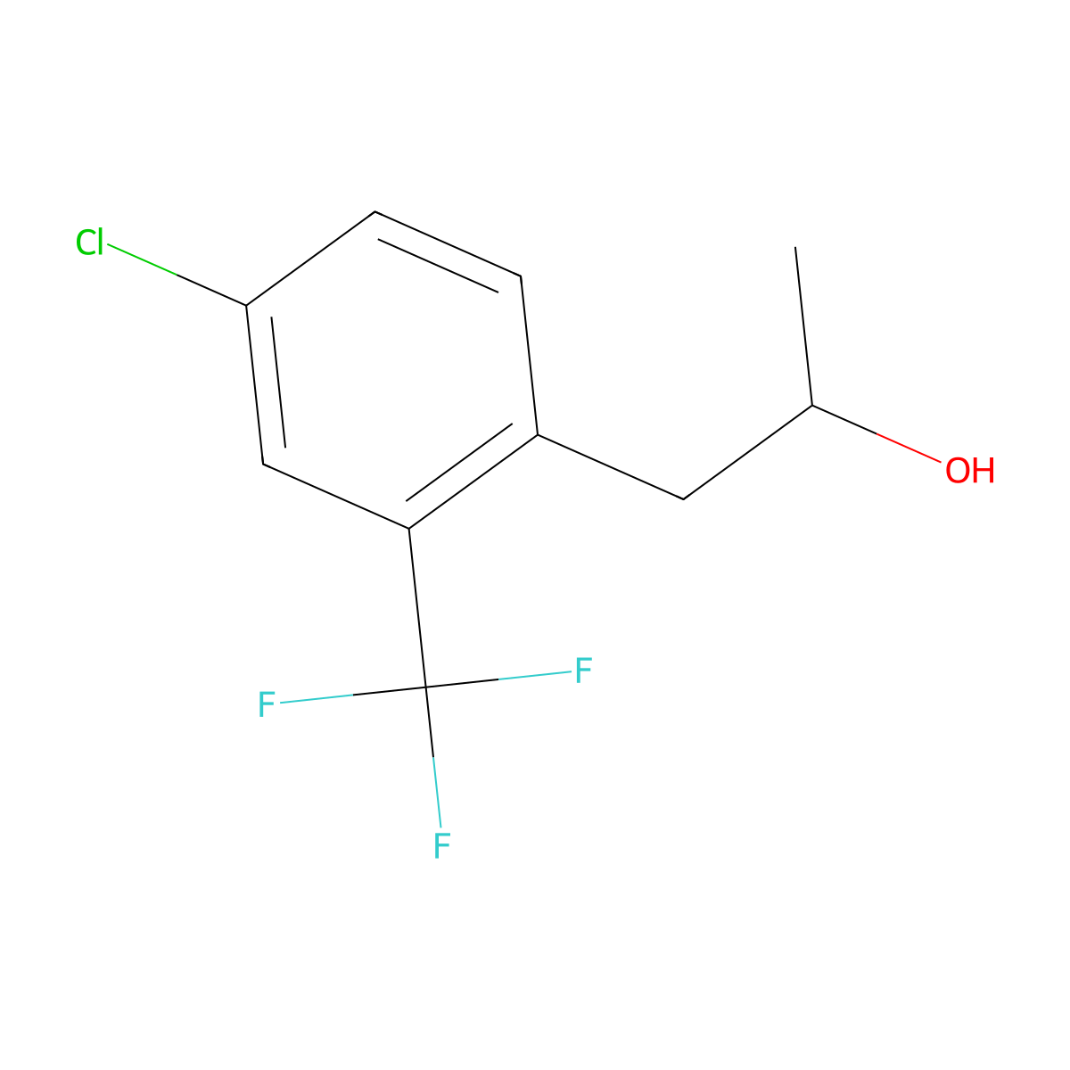 1-[4-Chloro-2-(trifluoromethyl)phenyl]propan-2-ol molecular structure, CAS 1890685-33-2