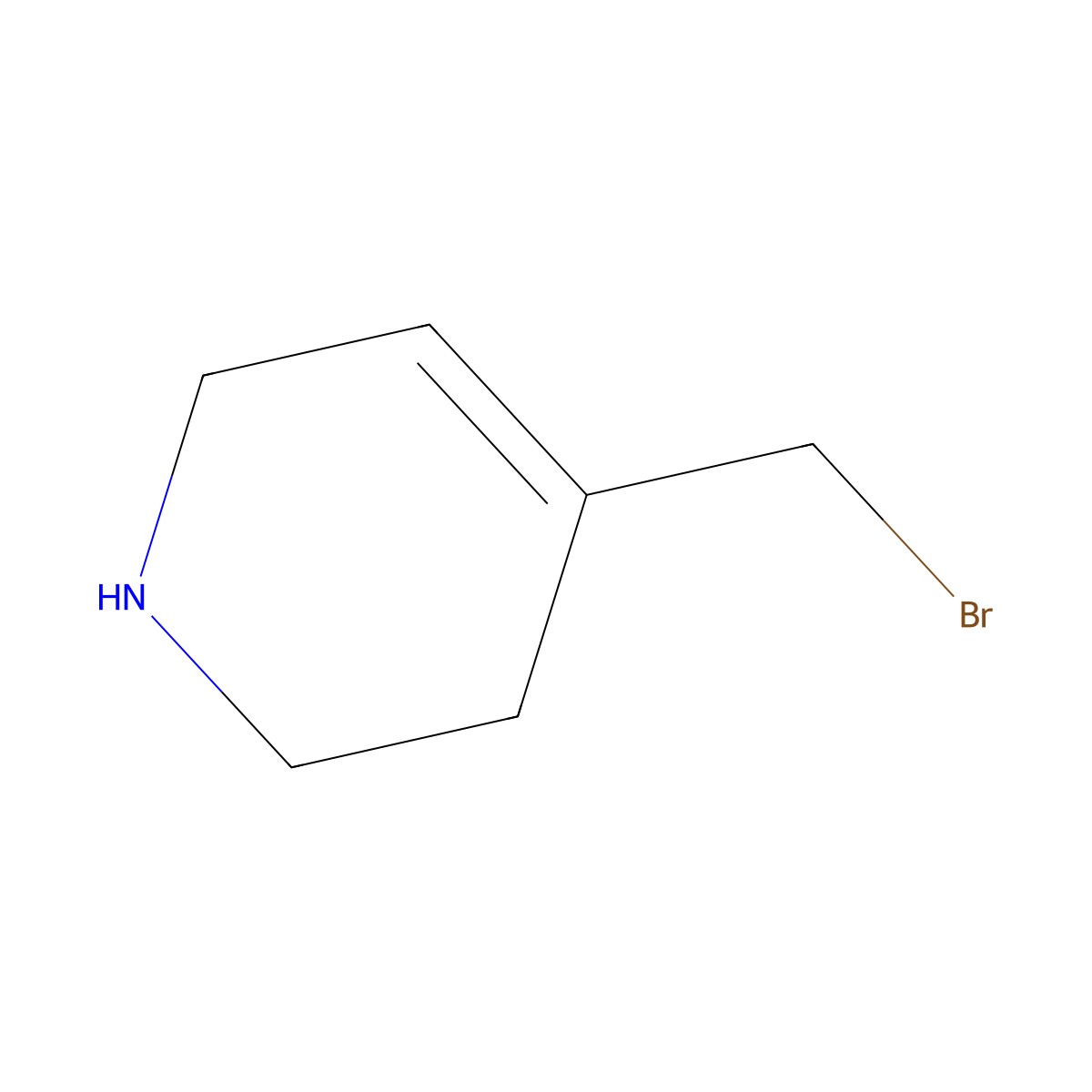 4-(Bromomethyl)-1,2,3,6-tetrahydropyridine molecular structure, CAS 1890696-25-9
