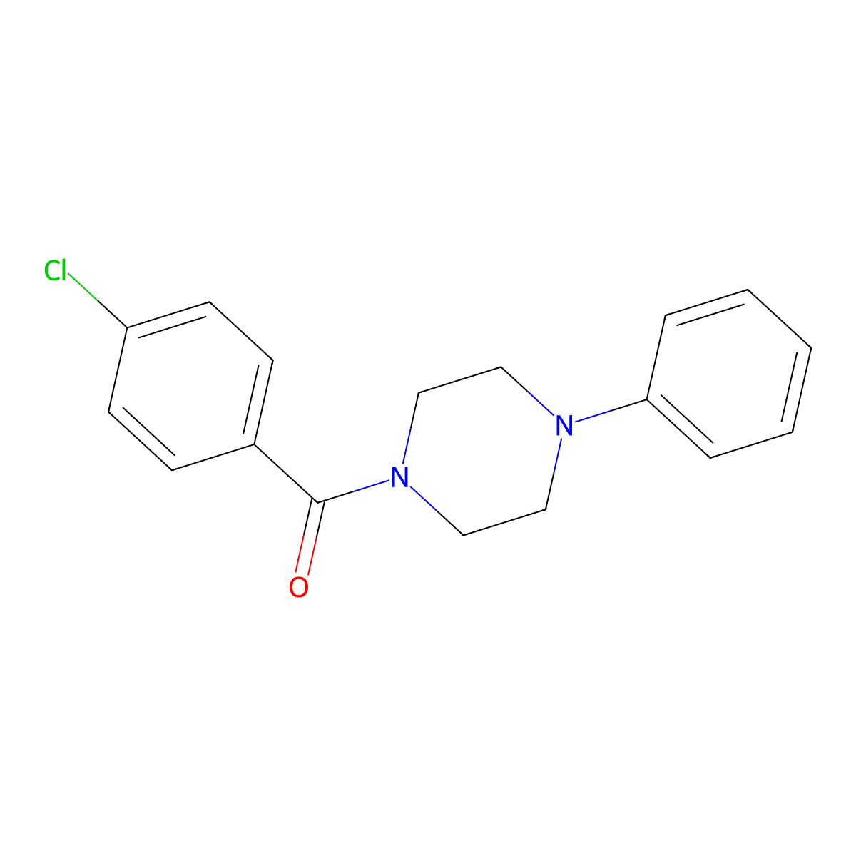 1-(4-Chlorobenzoyl)-4-phenylpiperazine molecular structure, CAS 18907-57-8
