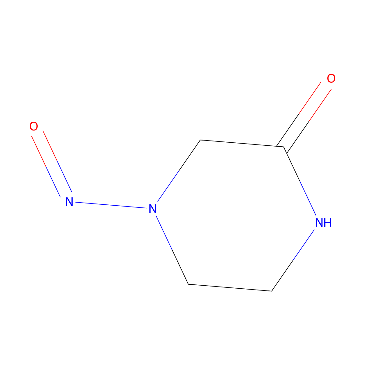 4-Nitrosopiperazin-2-one molecular structure, CAS 18907-82-9
