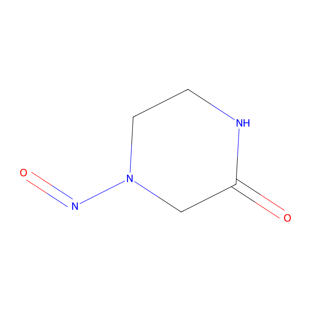 4-Nitrosopiperazin-2-one molecular structure, CAS 18907-82-9