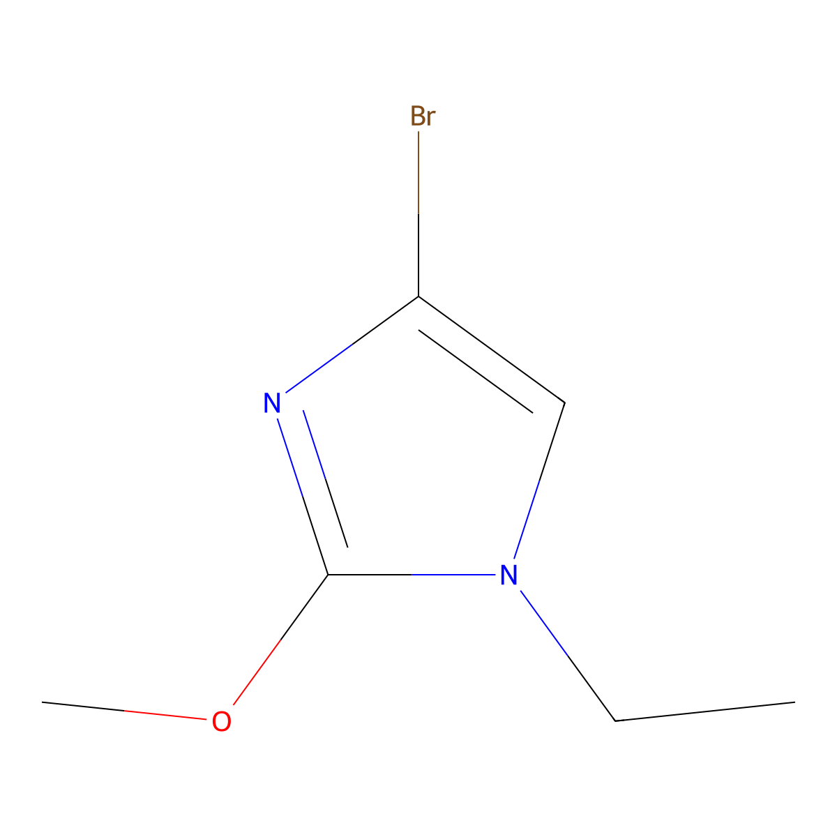 4-bromo-1-ethyl-2-methoxy-1H-imidazole molecular structure, CAS 1890702-87-0
