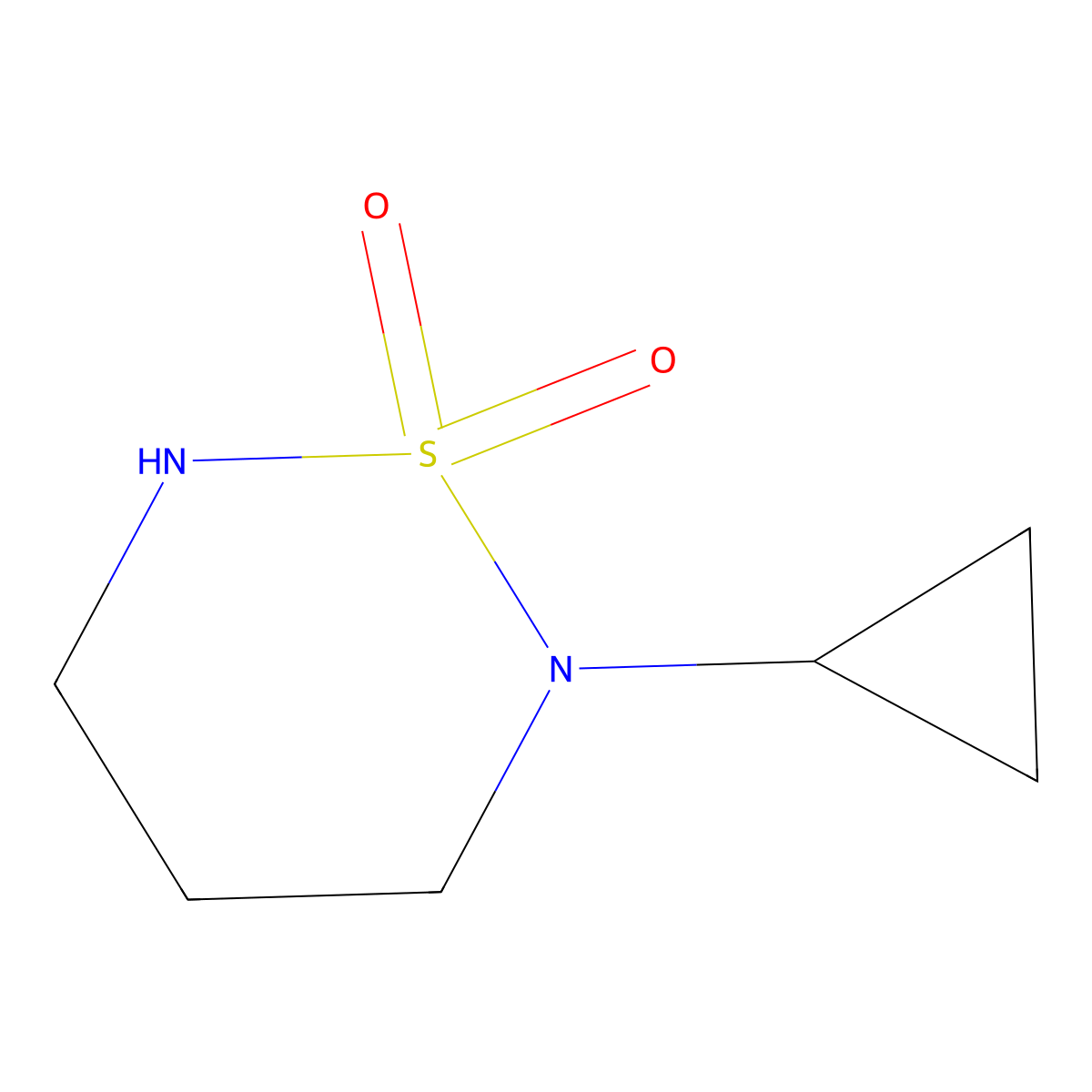 2-Cyclopropyl-1lambda6,2,6-thiadiazinane-1,1-dione molecular structure, CAS 1890717-64-2