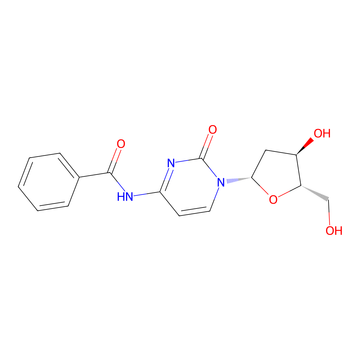 N-Benzoyl-2'-deoxycytidine molecular structure, CAS 189074-86-0