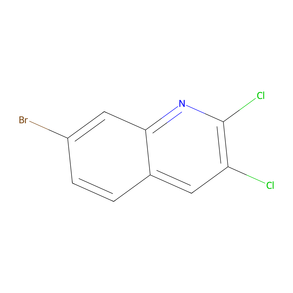 7-Bromo-2,3-dichloroquinoline molecular structure, CAS 1890749-59-3