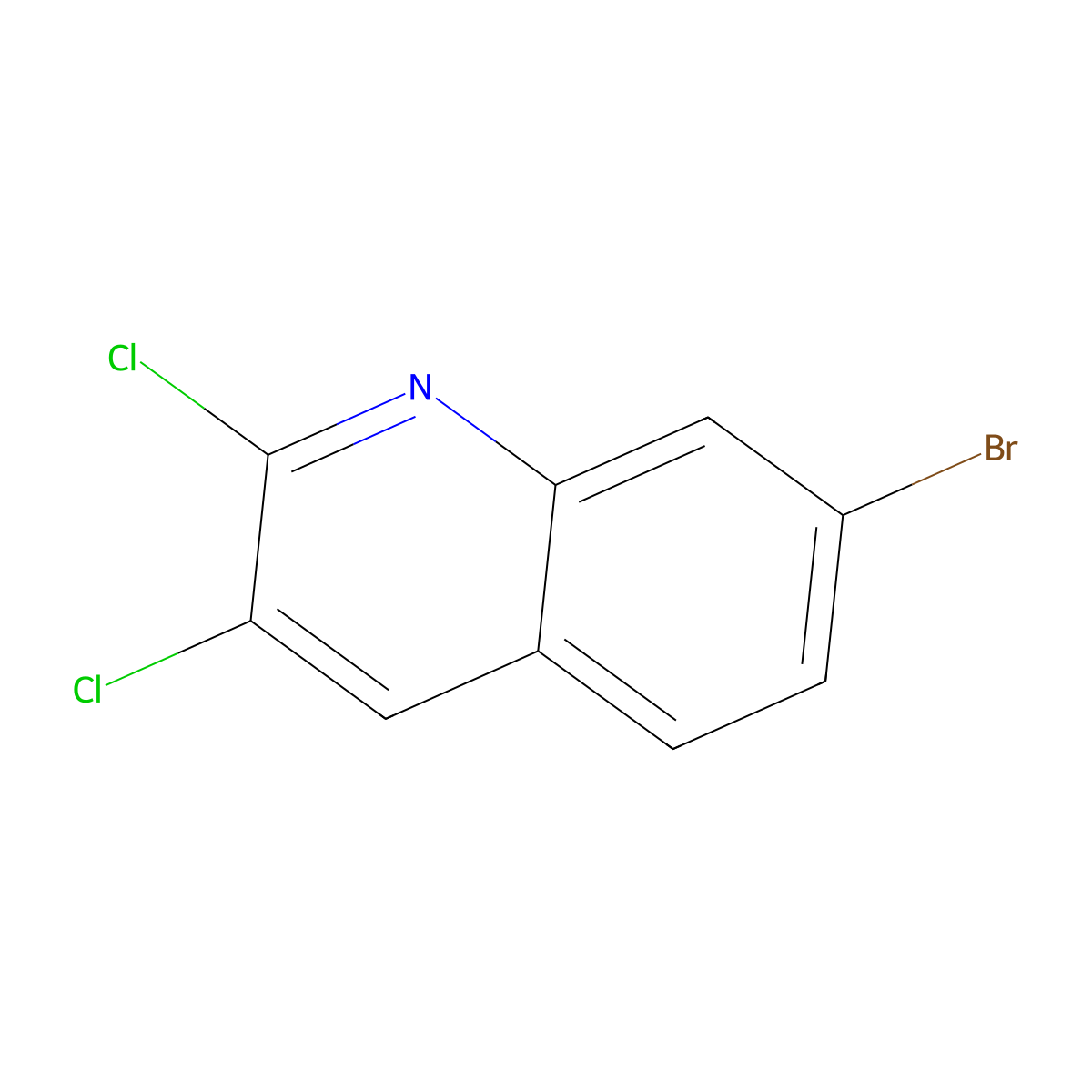 7-Bromo-2,3-dichloroquinoline molecular structure, CAS 1890749-59-3