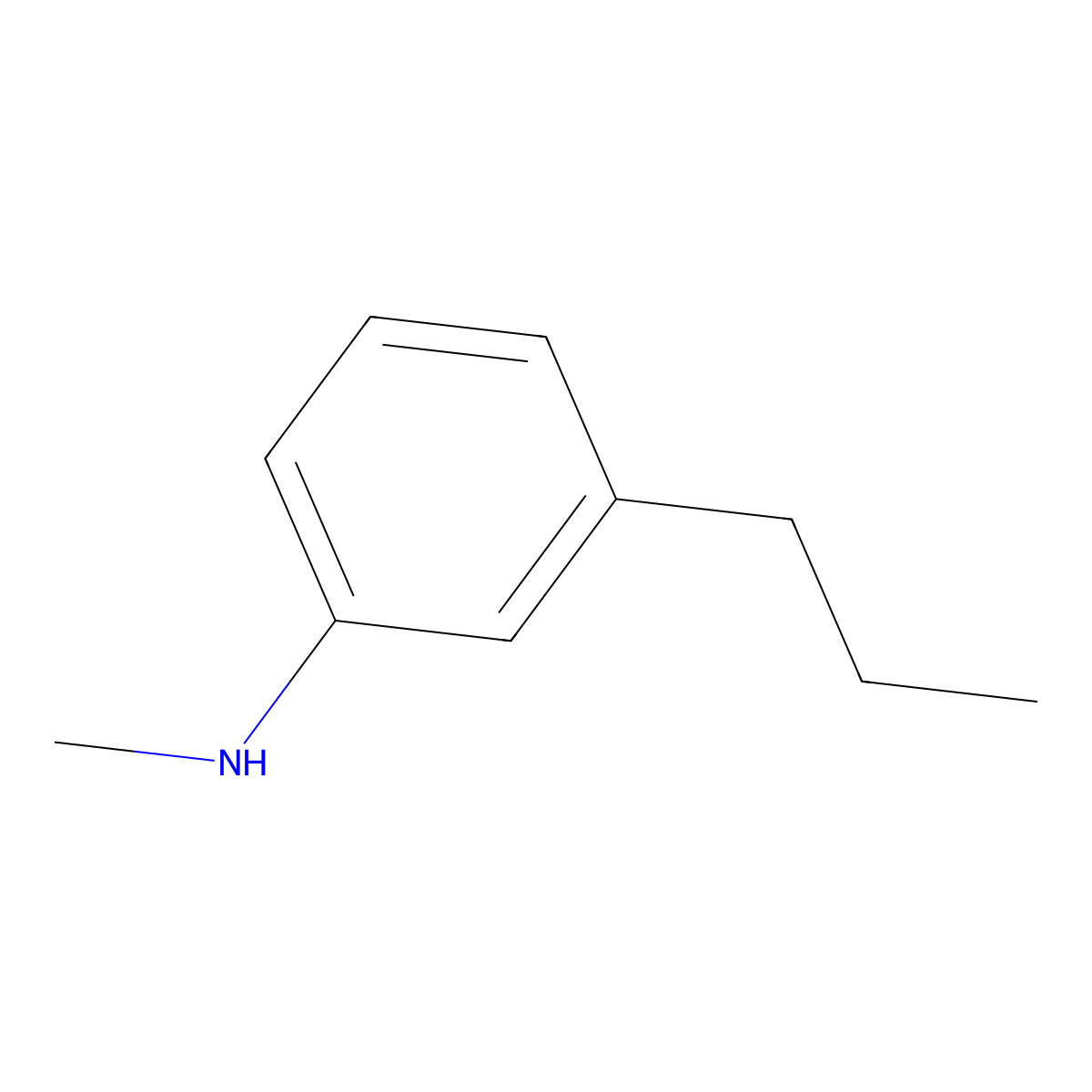 N-methyl-3-propylaniline molecular structure, CAS 1890787-24-2