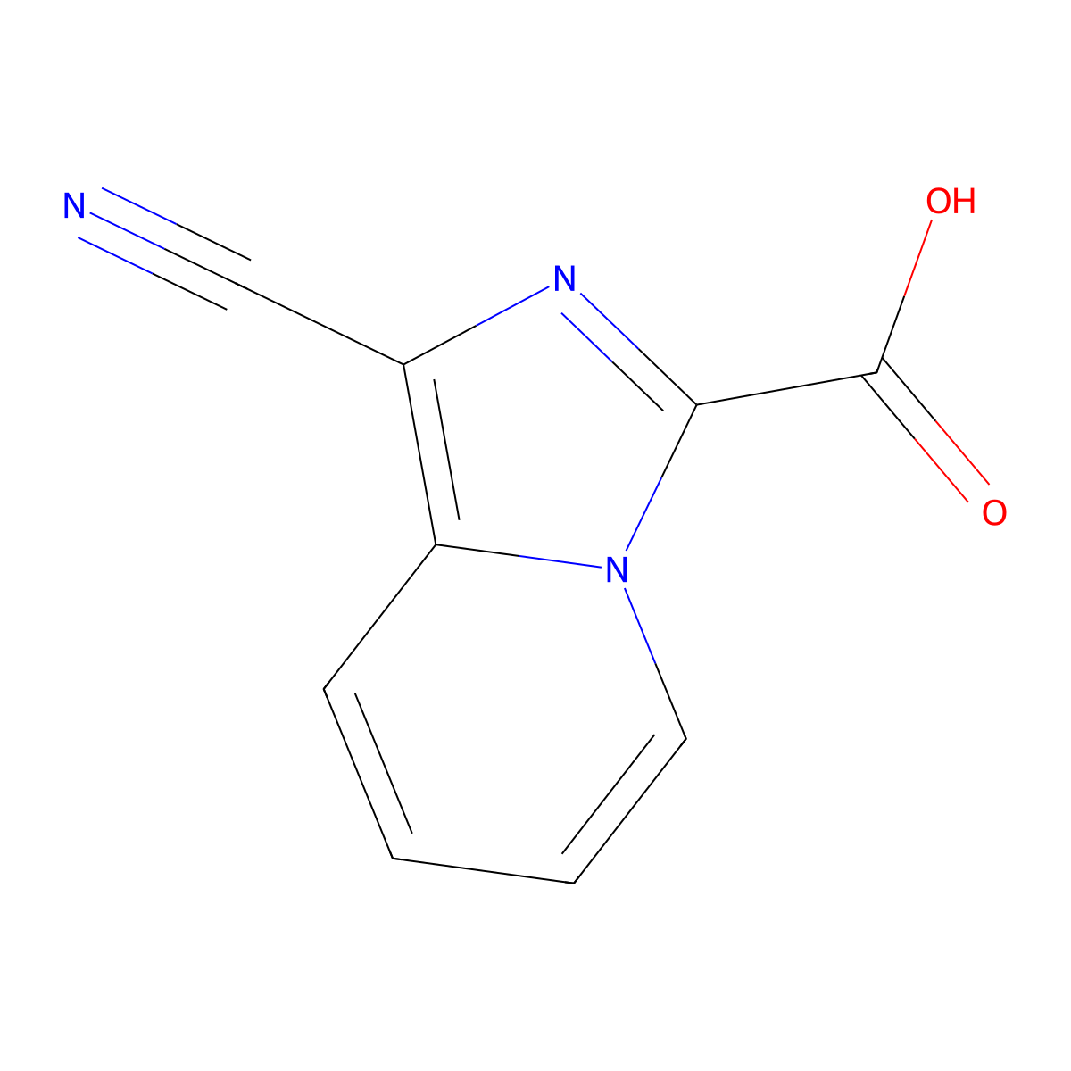 1-Cyanoimidazo[1,5-a]pyridine-3-carboxylic acid molecular structure, CAS 1890788-48-3