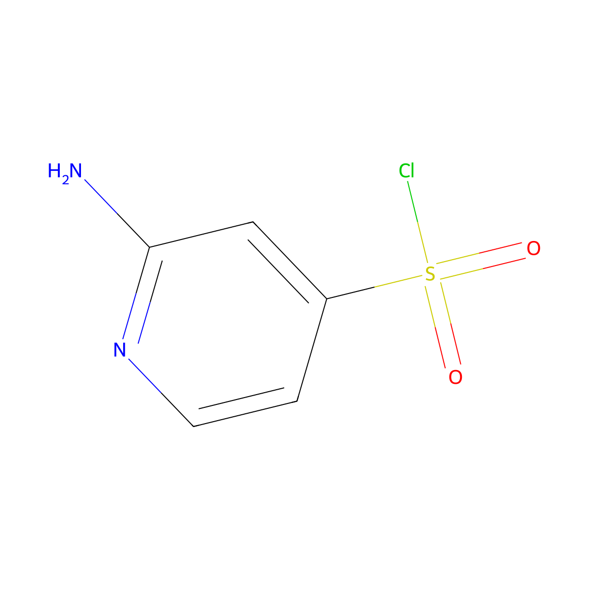 2-Aminopyridine-4-sulfonyl chloride molecular structure, CAS 1890794-11-2