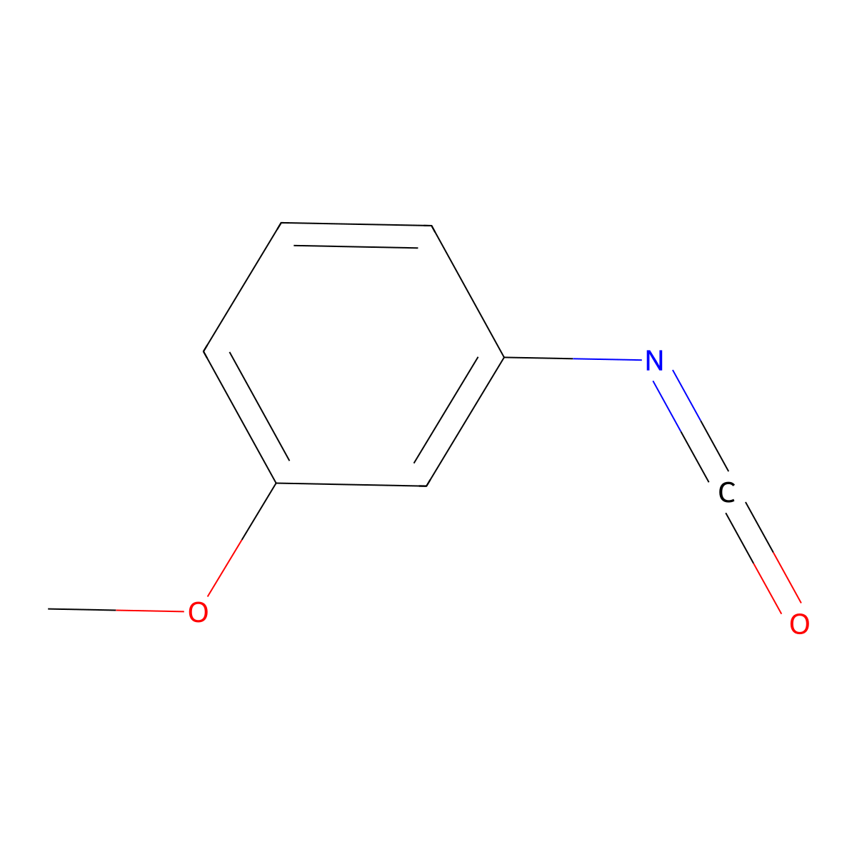 3-Methoxyphenyl isocyanate molecular structure, CAS 18908-07-1