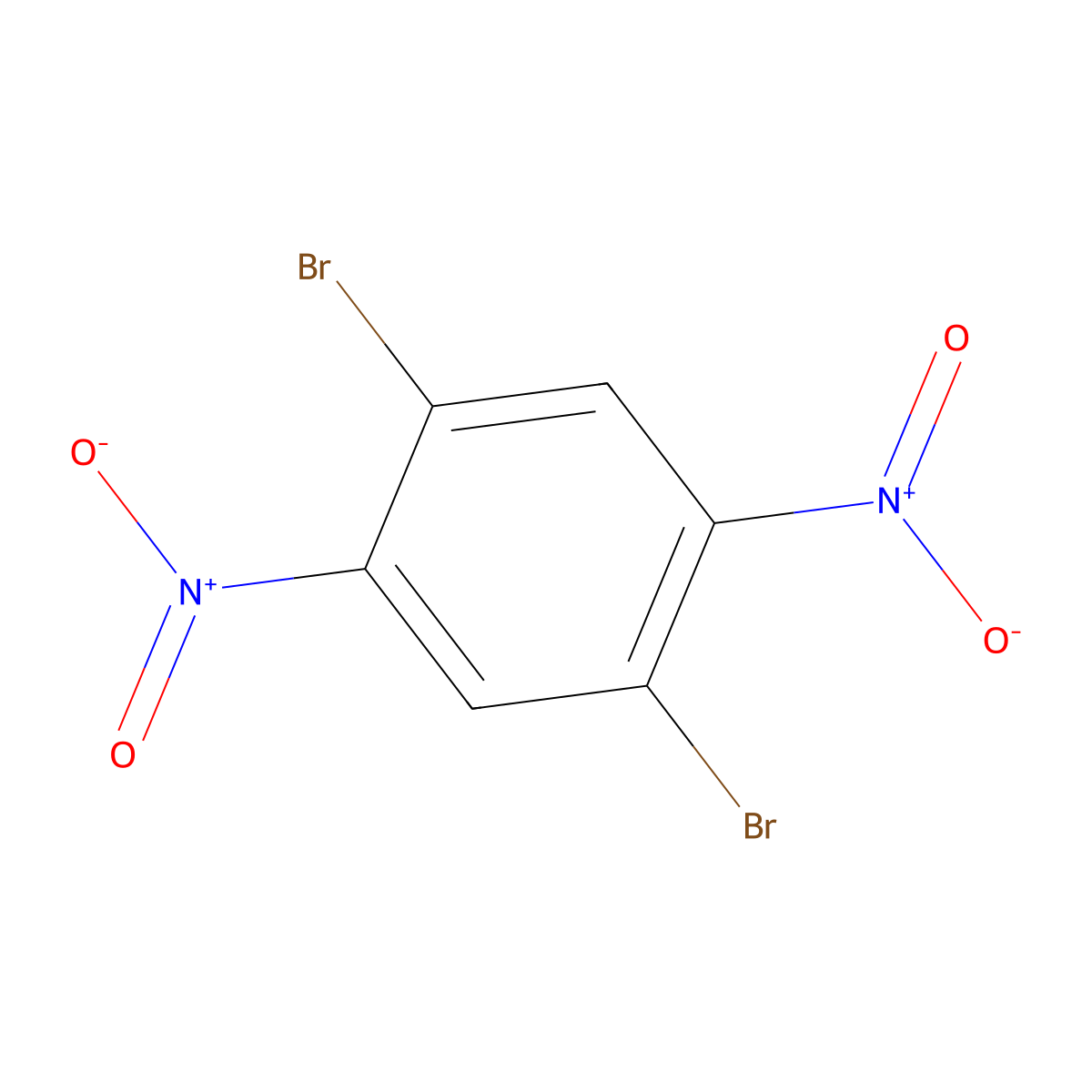 1,4-Dibromo-2,5-dinitrobenzene molecular structure, CAS 18908-08-2