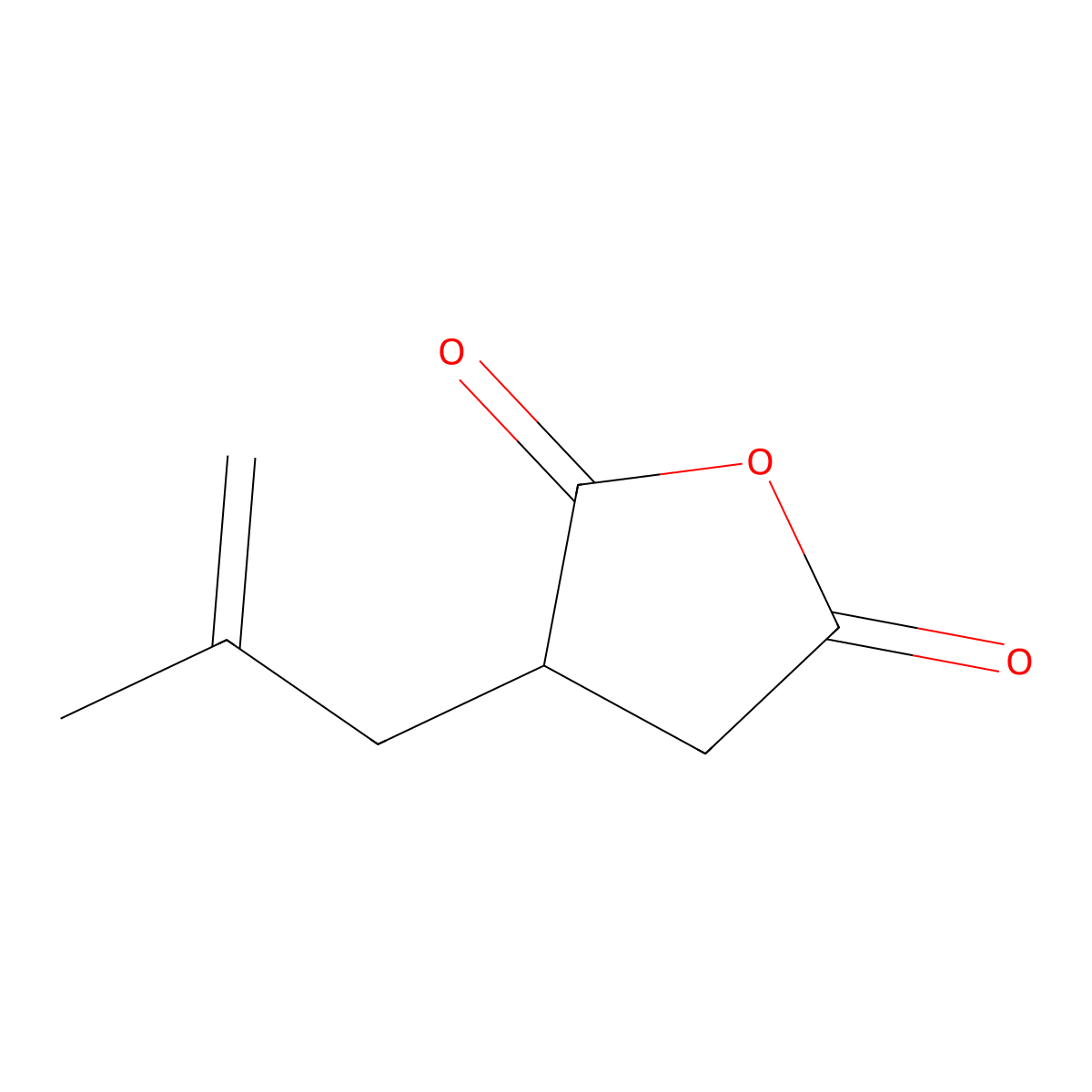 (2-Methyl-2-propenyl)succinic Anhydride molecular structure, CAS 18908-20-8