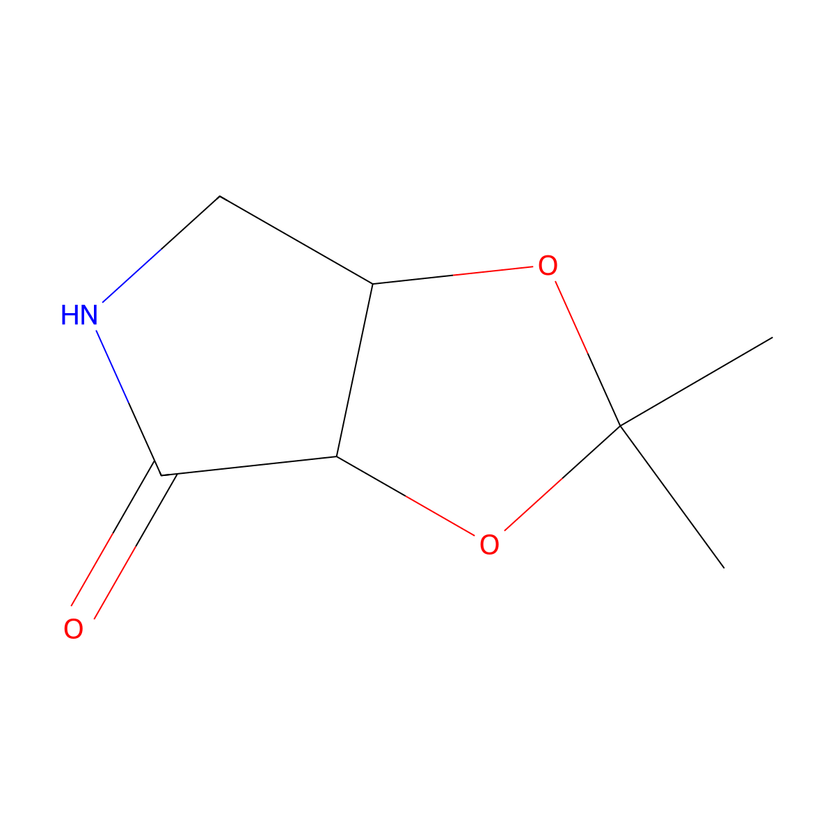 (3AR,6AR)-2,2-Dimethyltetrahydro-4H-[1,3]dioxolo[4,5-C]pyrrol-4-one molecular structure, CAS 18908-38-8