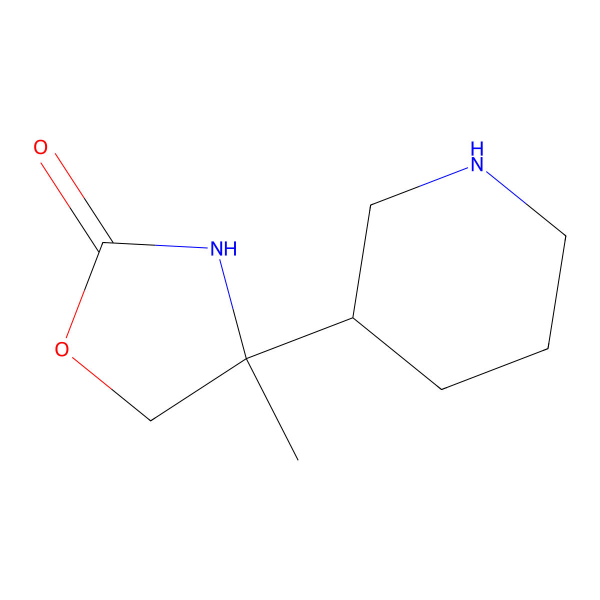 4-Methyl-4-(piperidin-3-yl)-1,3-oxazolidin-2-one molecular structure, CAS 1890824-60-8