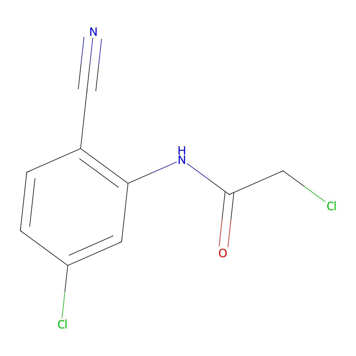 2-Chloro-N-(5-chloro-2-cyanophenyl)acetamide molecular structure, CAS 189083-68-9