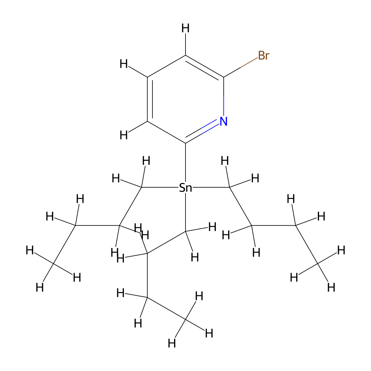 2-Bromo-6-(tributylstannyl)pyridine molecular structure, CAS 189083-81-6