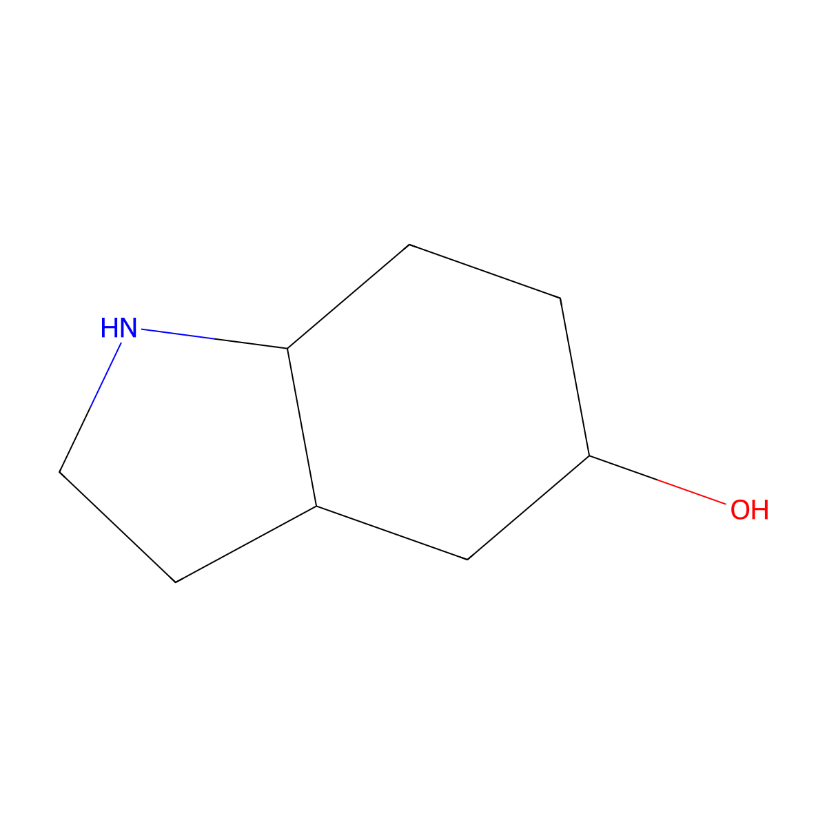 octahydro-1H-indol-5-ol molecular structure, CAS 1890832-13-9