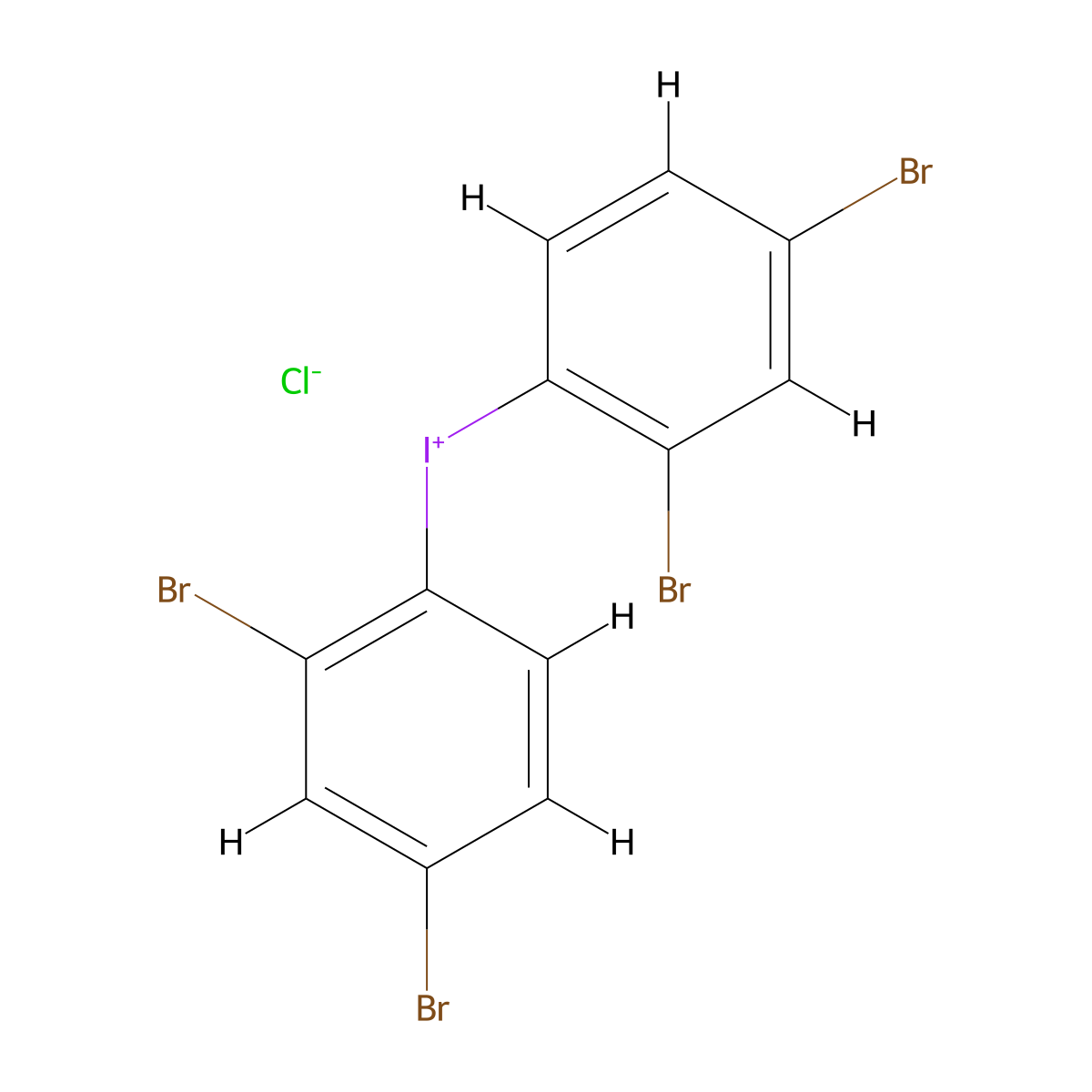 Bis(2,4-dibromophenyl)iodanium chloride molecular structure, CAS 189084-55-7