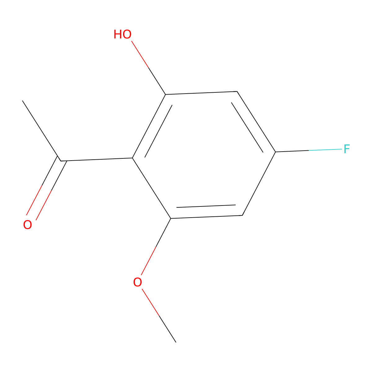1-(4-Fluoro-2-hydroxy-6-methoxyphenyl)ethan-1-one molecular structure, CAS 1890857-69-8