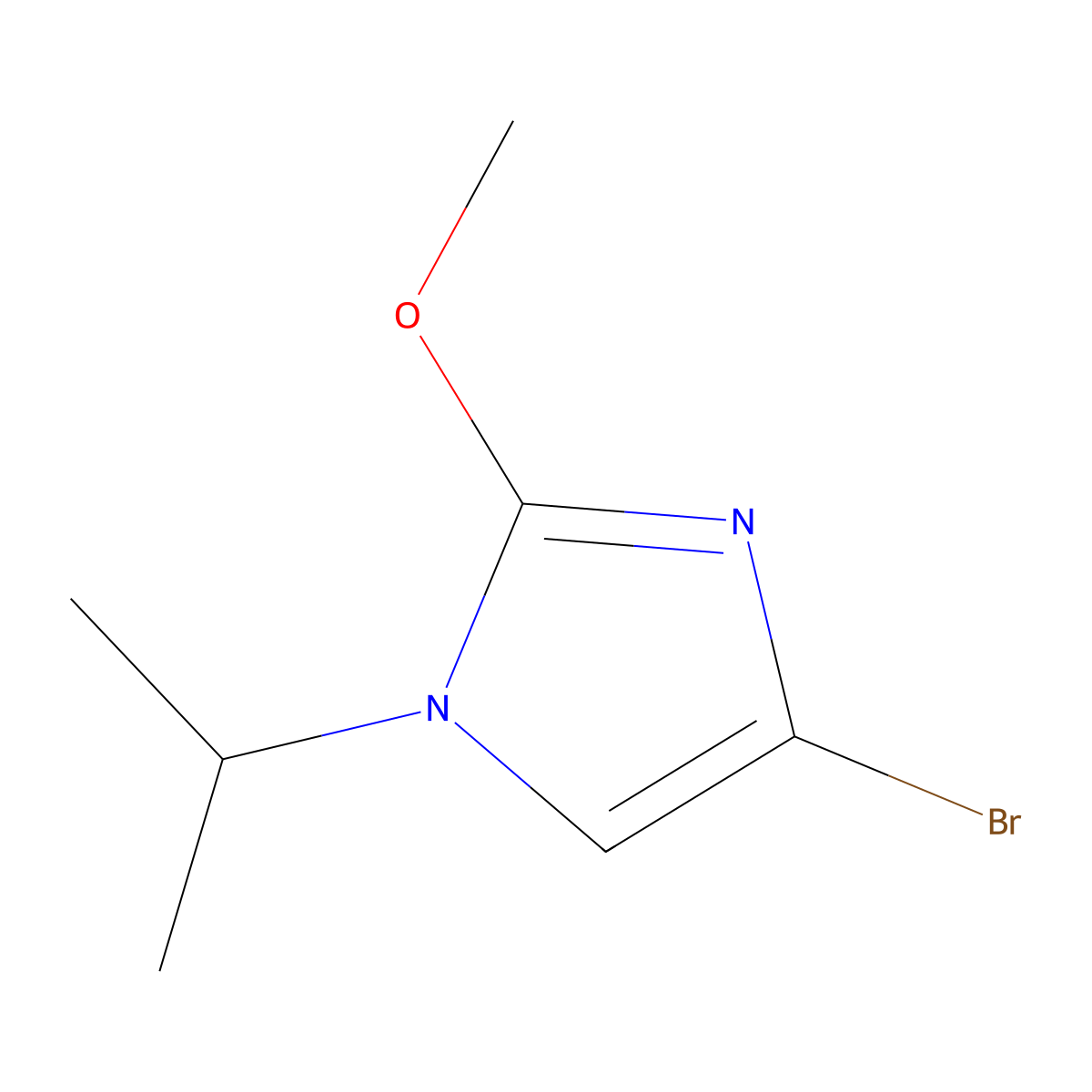 4-bromo-1-isopropyl-2-methoxy-1H-imidazole molecular structure, CAS 1890932-33-8