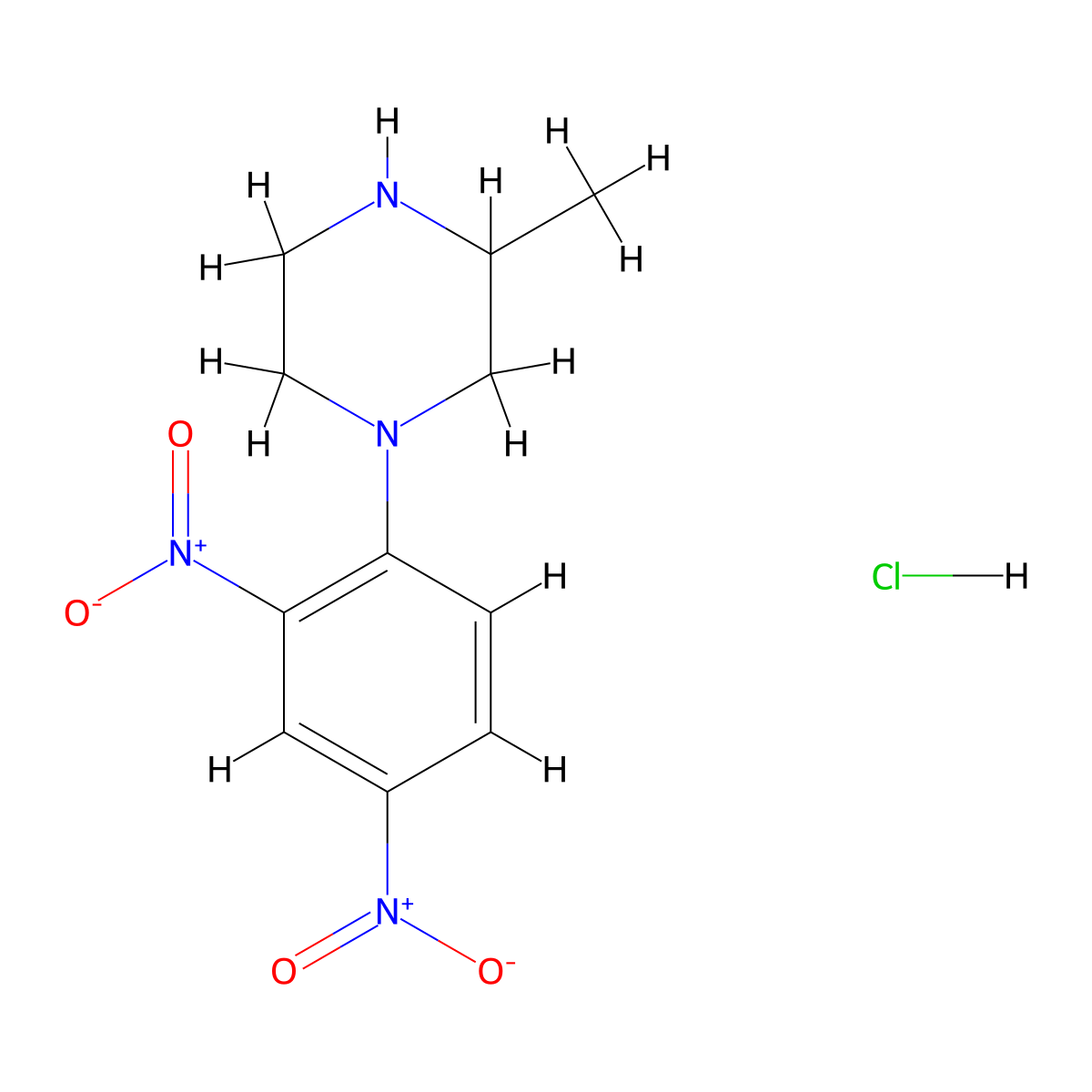 1-(2,4-Dinitrophenyl)-3-methylpiperazine hydrochloride molecular structure, CAS 1890937-94-6
