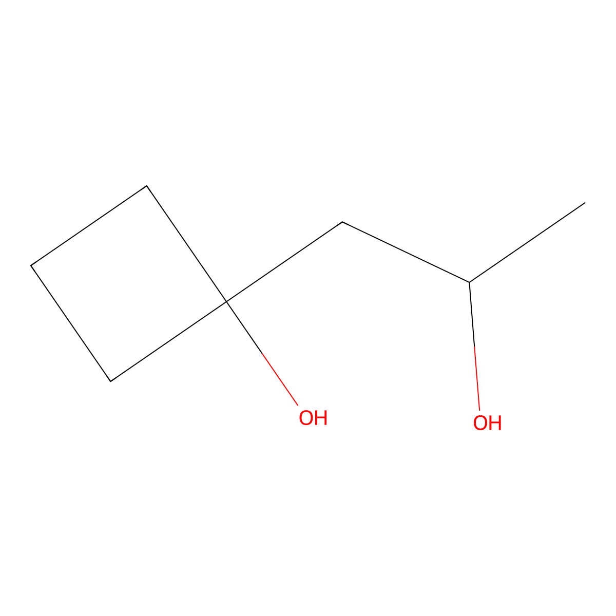 1-(2-Hydroxypropyl)cyclobutan-1-ol molecular structure, CAS 1890938-31-4